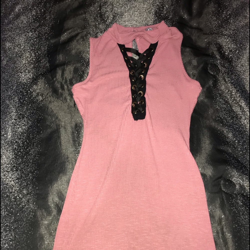 Pink tight dress